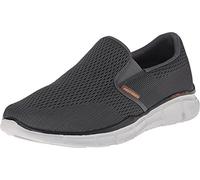 Skechers Homme Equalizer Double Play Wide Chaussures de Fitness, Anthracite/Orange, 42 EU