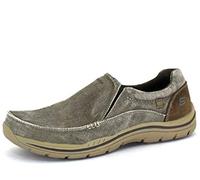 Skechers Homme Avillo attendu Mocassin, Kaki, 42 EU