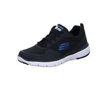 Skechers Homme Flex Advantage 3.0 Baskets, Noir Black Leather Mesh Trim Blk, 42 EU