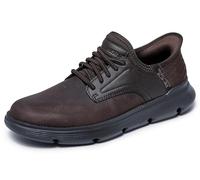 Skechers Homme Garza Gervin Slip-on, Chocolate Leather, 41 EU