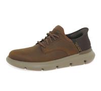 Skechers Chaussures Slip-Ins Garza-Gervin en mousseline et cuir marron foncé Homme 46 EU