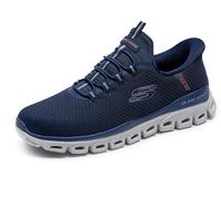 Skechers Homme Glide-Step Noxus Hands Free Slip-in Basket, Navy Mesh/PU, 44 EU