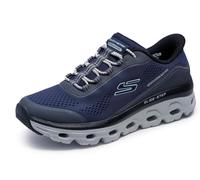 Skechers Homme Glide-Step Sole Hands Free Slip-in Basket, Navy Textile/Synthetic/Trim, 41 EU