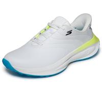 Skechers Homme Go Golf Mens Synthetic Upper Lace Up Spike Less Golf Shoe Slip-in ENTRAINEUSE, White/Blue/Yellow, 43 EU