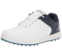 Skechers Homme Go Golf Pivot Baskets, White Synthetic Navy Trim, 47.5 EU