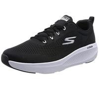 Skechers Homme Go Run Elevate Porous Baskets, Textile Noir-Bordure Blanche synthétique, 44.5 EU