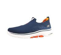 Skechers Homme Go Walk 7 Baskets, Textile Bleu Marine et Orange, 42 EU