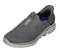 Skechers Homme Go Walk 7 Easy On 2 Slip-In ENTRAINEUSE, Charcoal And Blue Textile/Synthetic, 45 EU