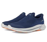 Skechers Homme Go Walk 8 Pelayo Basket, Navy Textile/Orange Trim, 43 EU