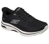 Skechers Homme Go Walk Arch Fit 2.0 Percy Slip-in ENTRAINEUSE, Black Textile/White Trim, 42 EU