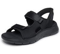 Skechers Homme Go Walk Flex Sandal Easy Entry Slip-In ENTRAINEUSE, Black And Lime Textile, 41 EU