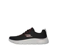 Skechers Homme Go Walk Flex Vespid Basket, Black and Red Textile, 49.5 EU