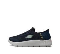 Skechers Homme Go Walk Flex Vespid Basket, Navy and Lime Textile, 45.5 EU