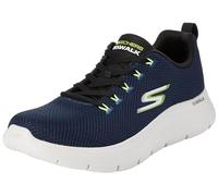 Skechers Homme Go Walk Flex Vespid Basket, Navy and Lime Textile, 45.5 EU