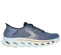 Skechers Homme Go Walk Glide-Step 2.0 Zander Basket, Navy and Orange Textile/Synthetic, 43.5 EU