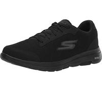 Skechers Homme Gowalk 5 Sneakers - Chaussures de Marche athlétiques avec Mousse refroidie à l'air Basket, Garniture synthétique en Textile Noir, 44 EU X-Large