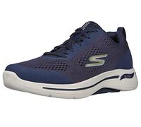 Skechers Homme Gowalk Arch Fit - Chaussures de Marche athlétiques avec Mousse refroidie à l'air Basket, Or Marine, 41.5 EU X-Large