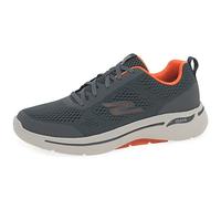 Skechers GO WALK Arch Fit - Idyllic Chaussures Moyen Width en Gris Anthracite/Orange, Pointure 39.5