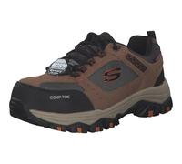 Skechers Homme Greetah Baskets, Marron (Brown Suede Leather W/Textile Brown BK), 40 EU