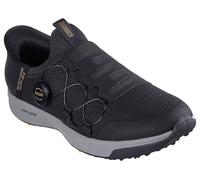 Skechers Homme Hands-Free Go Golf Elite Vortex Slip Ins Basket, Textile synthétique Noir avec Bordure Grise, 42.5 EU