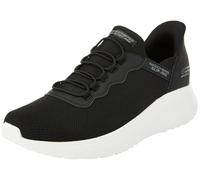Skechers Homme Bobs Squad Chaos Daily Hype À Enfiler, Bordure Blanche en Tricot Noir, 41.5 EU