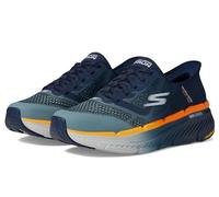 Skechers Homme Hands Free Slip-ins Max Cushion Premier 2.0 Fashion-sneakers, Bleu Marine Orange, 42.5 EU
