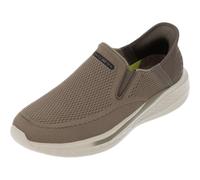 Skechers Homme Slade Deacon Basket, Taupe Knitted Mesh, 40 EU