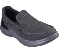 Skechers Homme Hasting Fielden À Enfiler, Black Canvas, 46 EU
