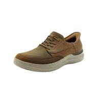 Skechers Homme Slip-ins Mains Libres Hasting Basket, Cuir synthétique Marron foncé, 40 EU