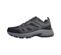 Skechers Homme Hillcrest Pure Escape Trekking Low Cut, Black Synthetic Textile Charcoal Trim, 39 EU