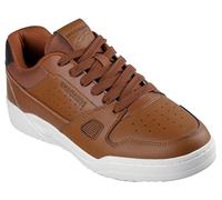 Skechers Homme Koopa Harry Kane Court Basket, Chestnut Leather, Suede/Mesh/Brown Trim, 44 EU