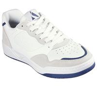 Skechers Homme Koopa Volley Low Lifestyle, Cuir Blanc Daim Duraleather Mesh N, 48.5 EU