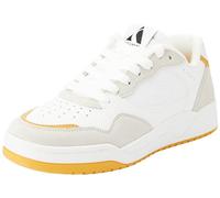 Skechers Homme Koopa Volley Low Lifestyle, Cuir Blanc Daim Duraleather Mesh Y, 44 EU