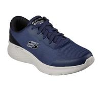 Skechers Homme 232591 Nvbk Basket, Bordure en Cuir Duraleather Bleu Marine, 43 EU