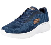 Skechers Homme Lite Pro Faregrove Baskets, Bordure Orange synthétique en Tricot Circulaire Bleu Marine, 41 EU