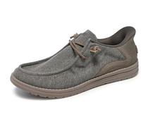 Skechers Baskets homme Melson-Coronado toile kaki à enfiler coupe décontractée 42 EU