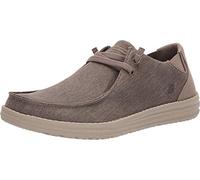 Skechers Homme Melson-Raymon Slip on Baskets, Vert (Khaki Canvas Khk), 44 EU