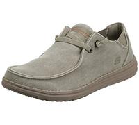 Skechers Homme Melson-Raymon Slip on Mocassin, Taupe Canvas, 45 EU