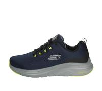 Skechers Homme Mousse Vapeur Baskets, Navy Mesh Synthetic Lime Trim, 43 EU