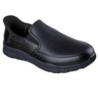 Skechers Homme Nampa Broxtin Chaussure de Service médical, Black Leather/Synthetic, 44 EU