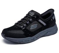 Skechers Homme Oak Canyon Consistent Winner Slip-In ENTRAINEUSE, Black Leather/Textile/Synthetic/Charcoal Trim, 45 EU
