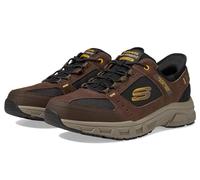 Skechers Homme Oak Canyon Consistent Winner Slip-In ENTRAINEUSE, Brown Leather/Textile/Synthetic/Black Trim, 45 EU