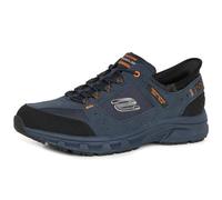 Skechers Homme Oak Canyon Consistent Winner Slip-In ENTRAINEUSE, Navy Leather/Textile/Orange Trim, 47.5 EU