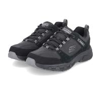 Skechers Homme Oak Canyon Rydell Flat-Sheets, Black Suede Synthetic Blue Trim, 45 EU