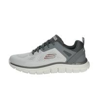 Skechers Homme Piste Plus Large Baskets, Garniture Grise en Maille PU Charbon, 44 EU