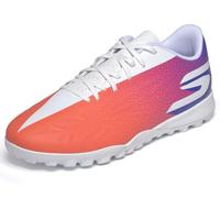 Skechers Homme Razor 2 Academy Chaussures de Football pour Turf, White/Blue/Pink, 45 EU