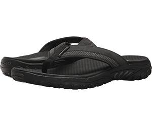 Skechers Homme Relaxed Fit-Reggae-cobano Tongs, Noir (Black Blk), 41 EU