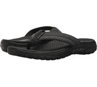 Skechers Homme Relaxed Fit-Reggae-cobano Tongs, Noir (Black Blk), 45 EU