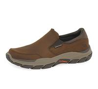 Skechers 204480 BBK, Basket Homme, Dark Brun Leather W Synthetic, 41 EU