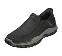 Skechers Homme RESPECTED Elgin Baskets, Black Leather, 42 EU